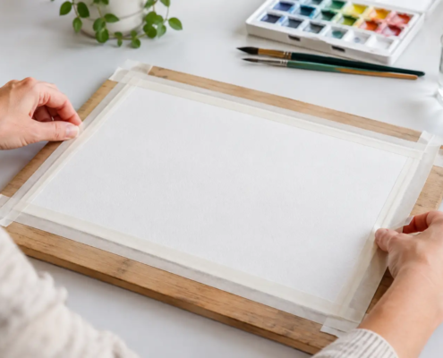 Hoe aquarelpapier opspannen zonder plooien