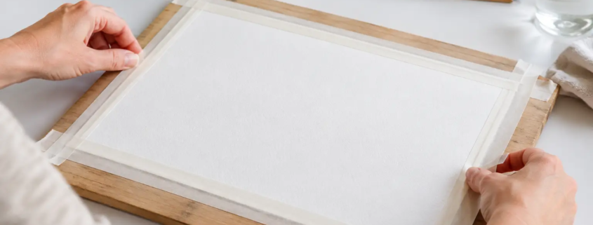 Hoe aquarelpapier opspannen zonder plooien